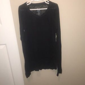 Sheer black long sleeve tee